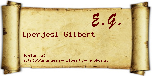 Eperjesi Gilbert névjegykártya